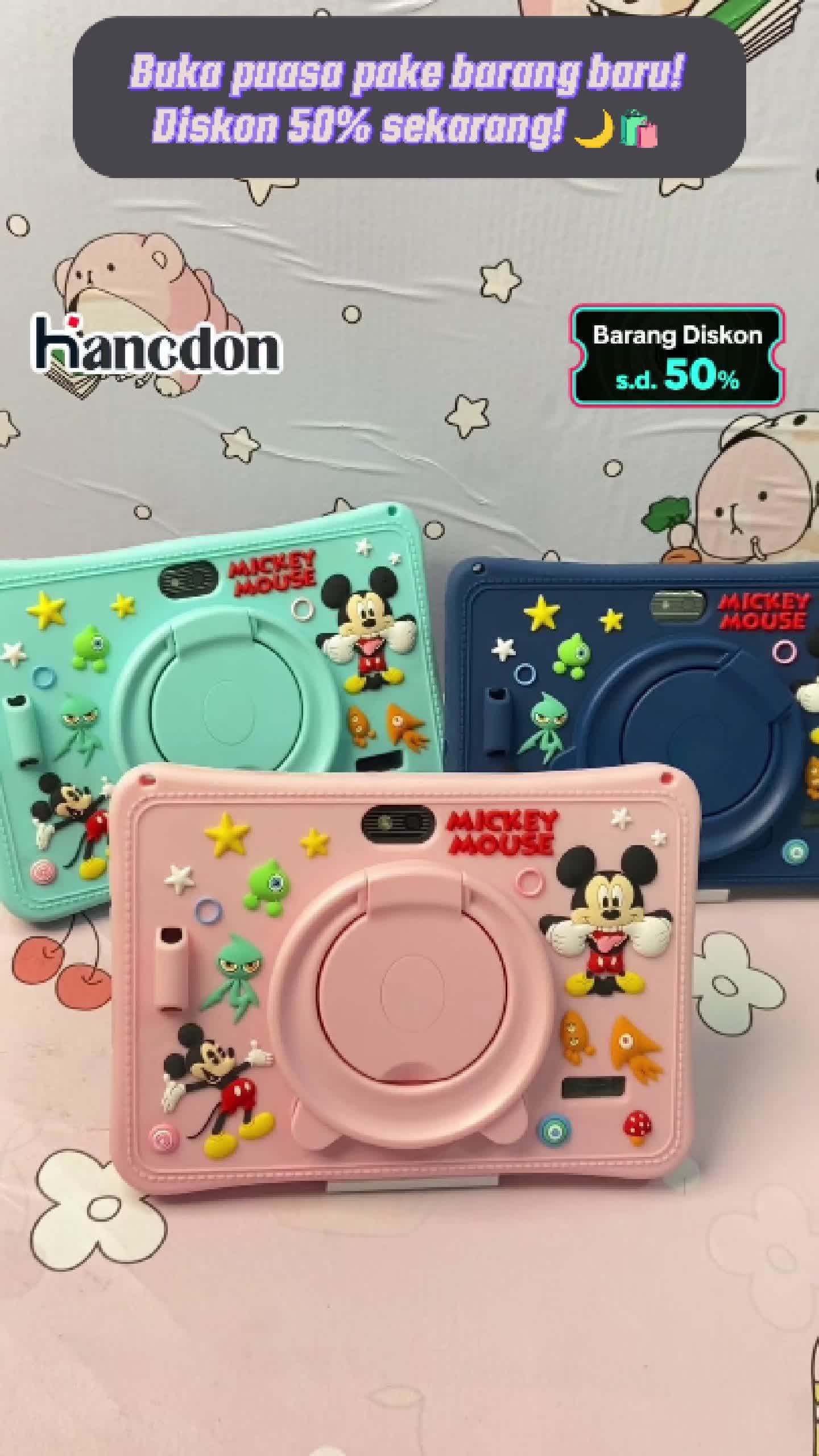 【Hancdon】F13/COD/Tablet Anak 7/10 Inci dengan Layar Sentuh, Kamera Prosesor IPad, dan Banyak Aplikasi Edukasi Gratis - Biru - Permainan, Game Kids（Garansi 12 bulan） Bluetooth Kartu