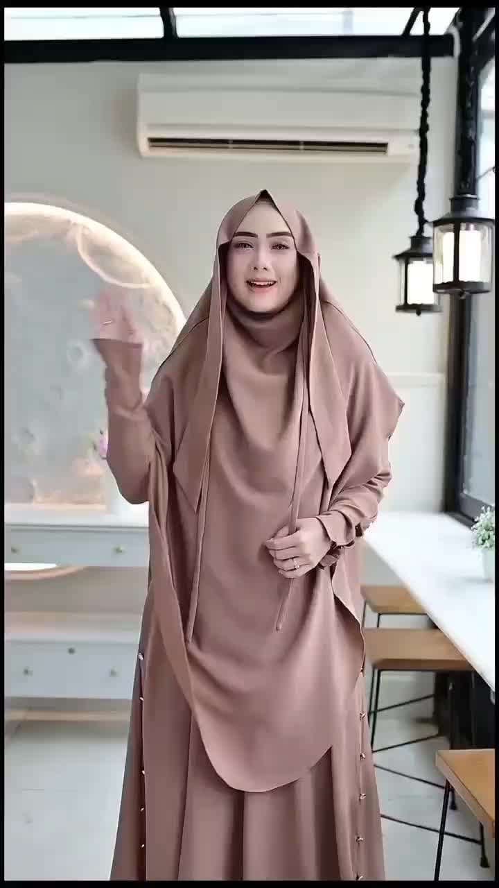 HANIFA SYAR’I BY ARSY HIJAB GAMIS SYAR'I UMROH HAJI FRENCH KHIMAR CADAR SET SYAR'I GAMIS KANCING MADAME ANTIUV gamis anti uv Muslim Syari dress anti uv