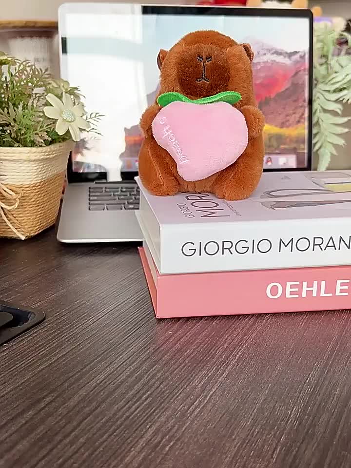 Gantungan Kunci Boneka Cappybara Mainan Aksesoris Gantungan Kunci Kartun Mewah Boneka Capy Bara