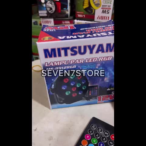 Lampu Sorot Panggung LED Par 18 Watt RGB Disco Mitsuyama MS-9918RGB Sensor Musik Remote Terang
