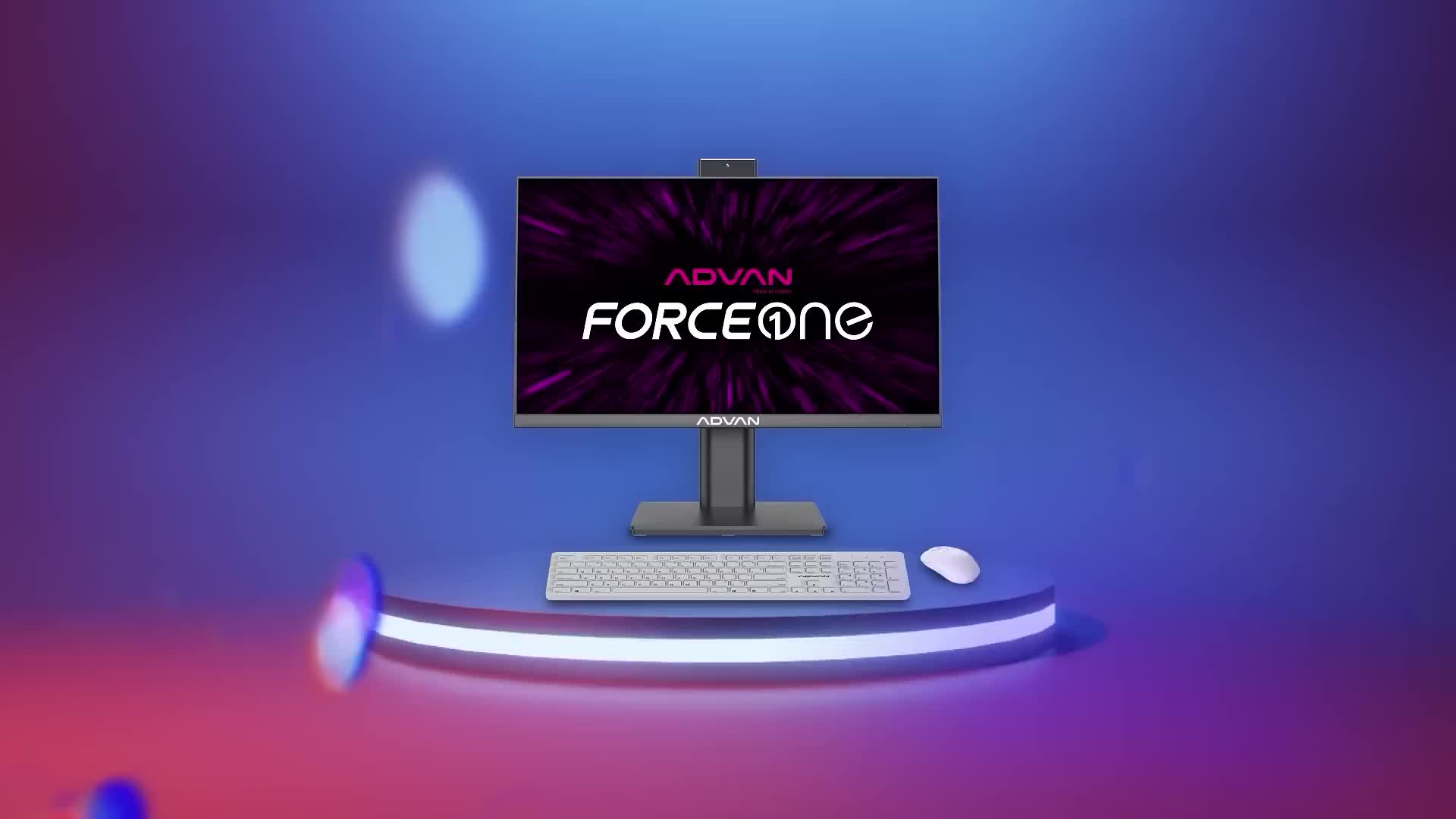 (FREE KEYBOARD & MOUSE) ADVAN Force One All-in-One PC AIO AMD Ryzen 5 6600H 8GB/512GB 24" Inch FHD 99% sRGB Upgradeable Free Windows 11