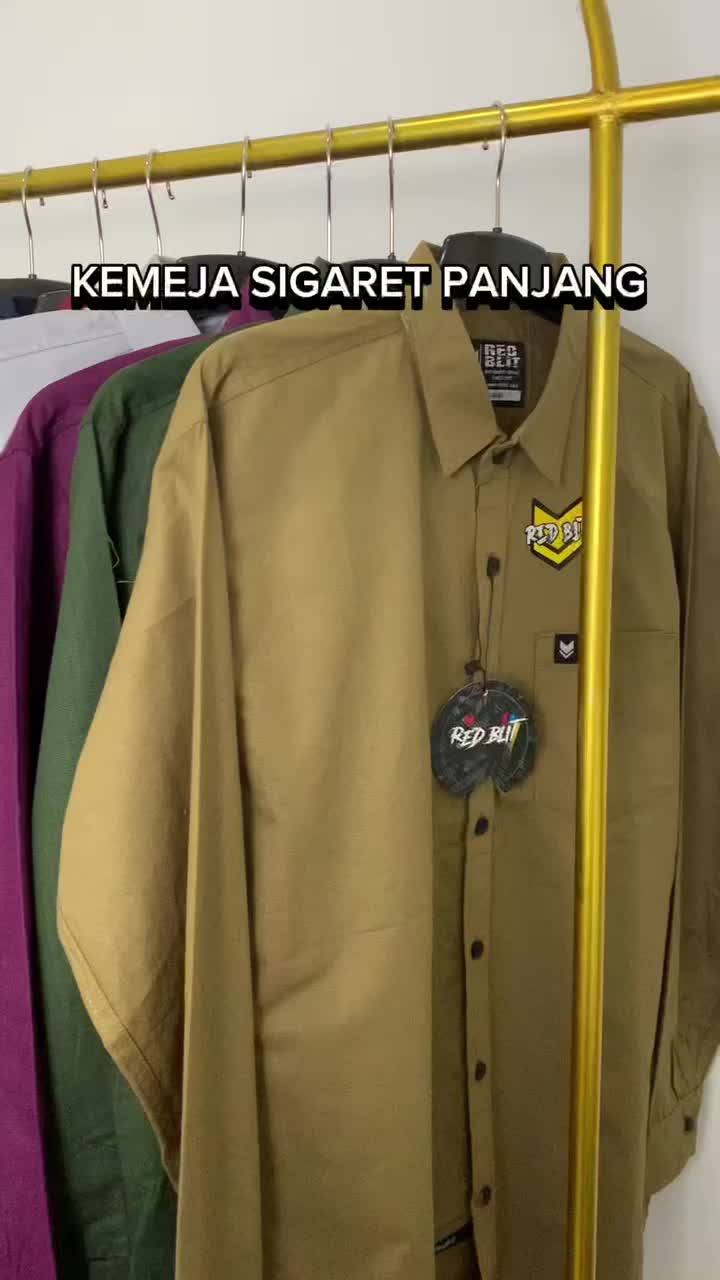 REDBLIT Kemeja Sigaret Panjang Full Jahitan Printing Kualitas Distro Size L dan XL
