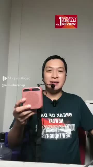 BERGARANSI TaffSTUDIO Speaker Pinggang Microphone Bluetooth Portable Guru Guide Speaker Mic K6 Pengeras Suara