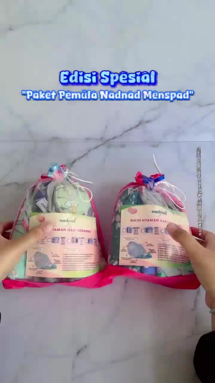 Nadnad - Bundling Paket Pemula Pembalut Kain | Pembarlut Kain Cuci Ulang 2 Day 2 Night, Pembalut Cuci Ulang Bebas Iritasi