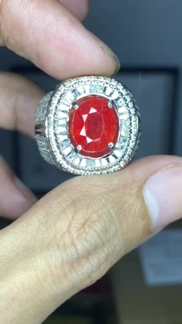 Natural Batu Permata Padparadscha Sapphire Include Memo
