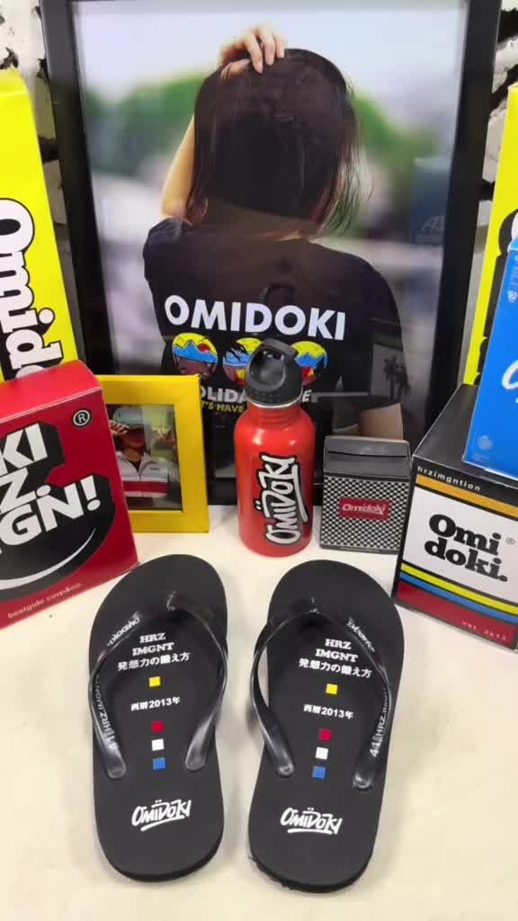 Sendal jepit distro Omidoki Hitam flezy Sandal jepit pria sandal  japit