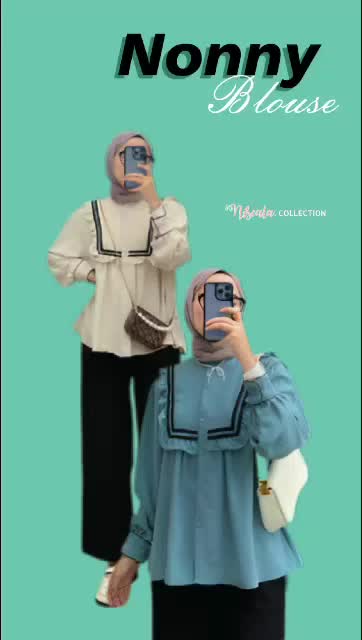 [READY STOCK] Blouse Ruffle Crinkle Airflow Wanita Nonny