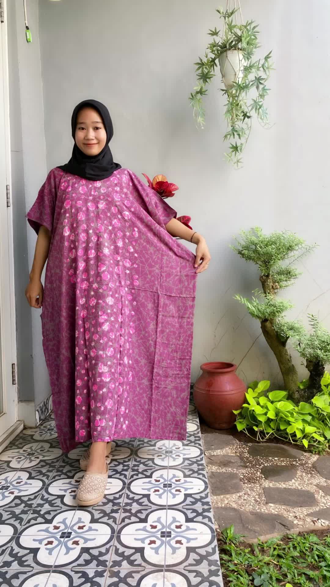 BATIKISAA Daster Lowo Bubble Batik Cap Premium LD 150 PJ 120 Tebal Pekalongan Busui Bumil Pendek Cantik Lembut Nyaman Rayon Motif Kain