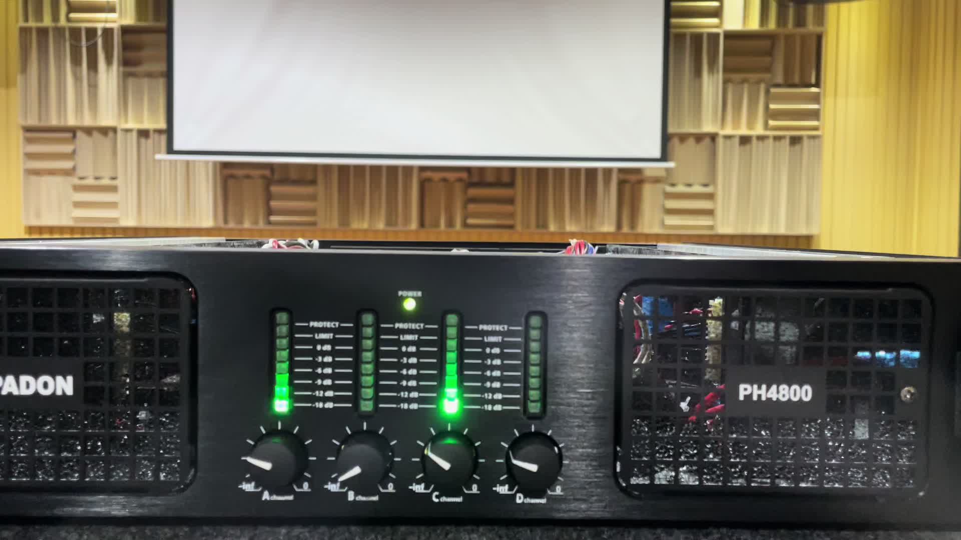 Amplifier empat saluran, 800 watt * 4. Klas H, Peralatan Audio