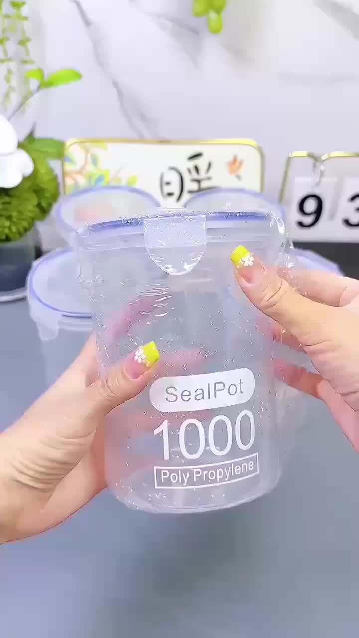 Toples Plastik Kedap Udara Serbaguna Tempat Penyimpanan Makanan Ringan Toples PP Transparan Multifungsional Toples Plastik Tebal