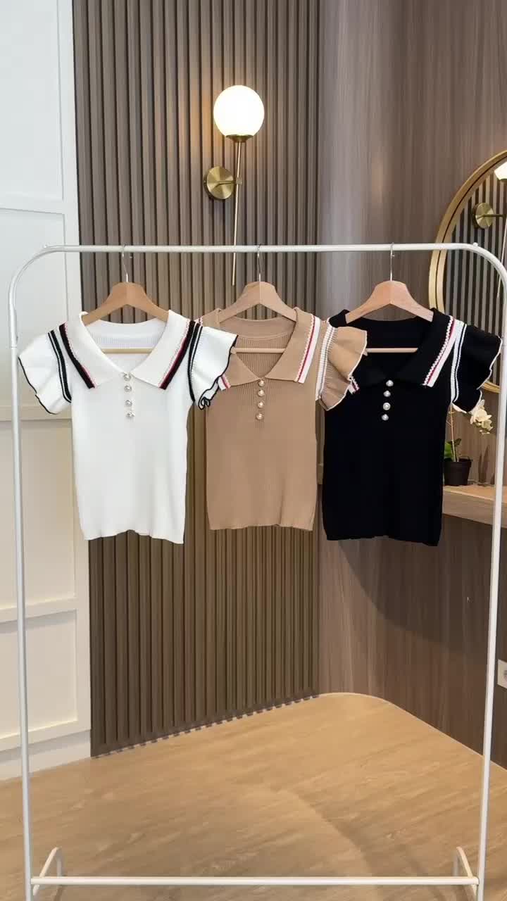 Angie Ruffle Sleeve Knit Top