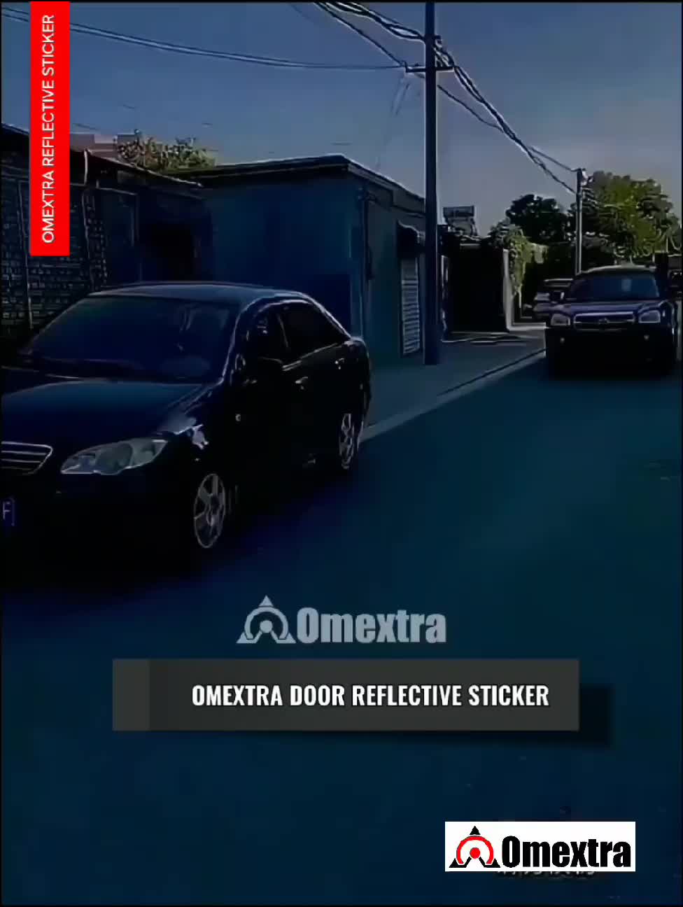 Reflector (4pcs) Pintu Mobil Omextra OPEN Car Reflective Sticker OPEN