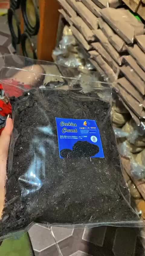 BUBUK COOKIES CRUMP KASAR 1KG TOPPING MINUMAN OREO KILOAN MURAH, BUBUK BISKUIT HITAM Cokelat Manis Krim