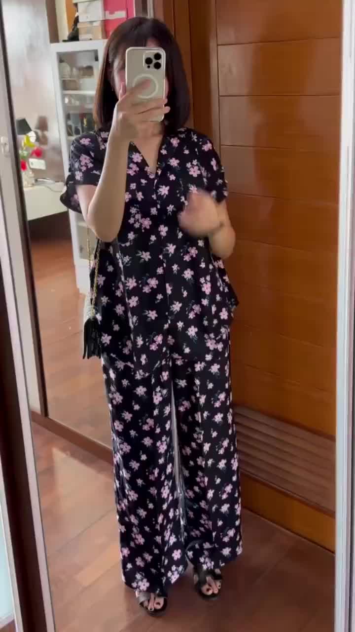 SETELAN WANITA KEKINIAN SET WANITA BAJU CELANA BUSUI BUMIL FRIENDLY PAKAIAN WANITA BAHAN RAYON PREMIUM ADEM Fit Kancing Tangan Kantong Karet Panjang