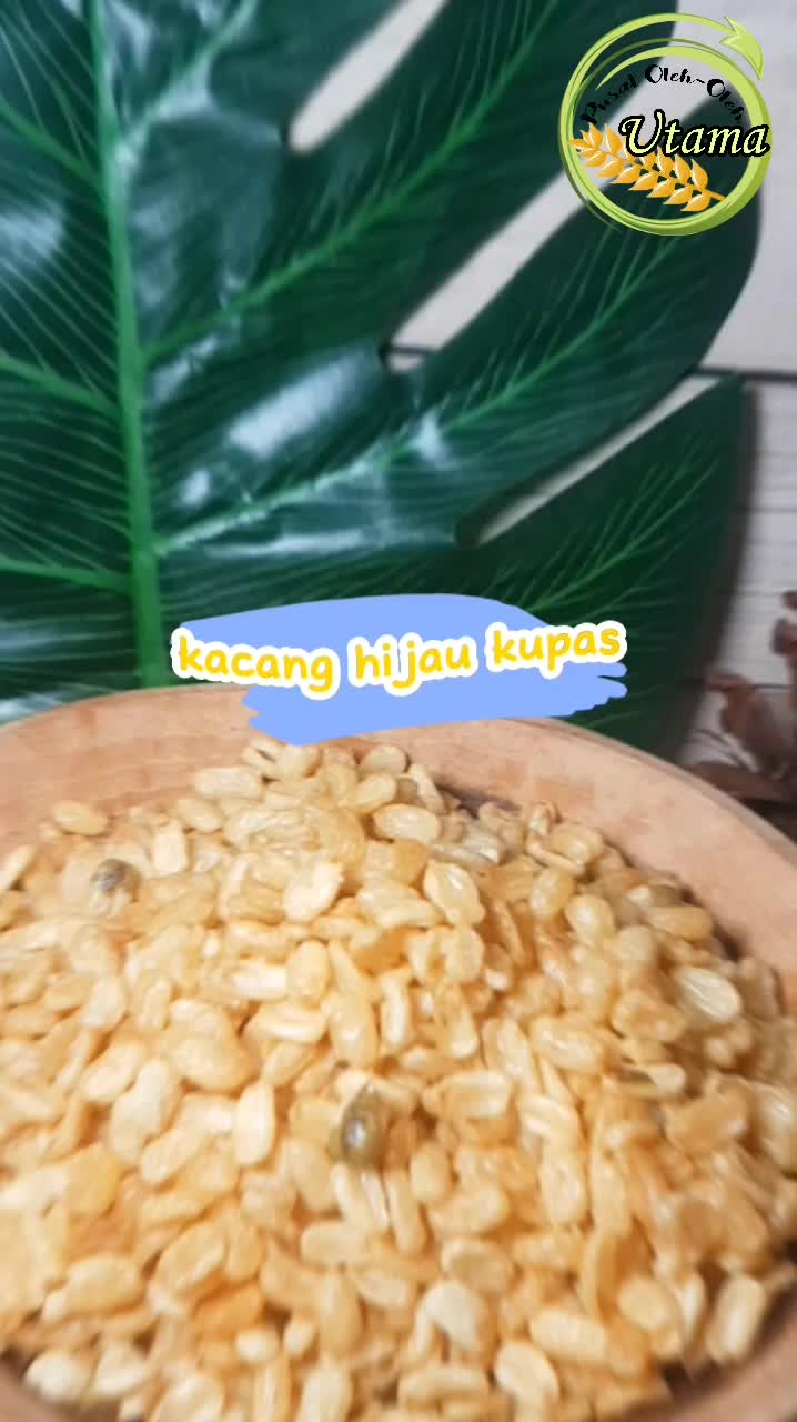 kacang hijau kupas goreng - camilan kacang ijo makanan ringan kiloan