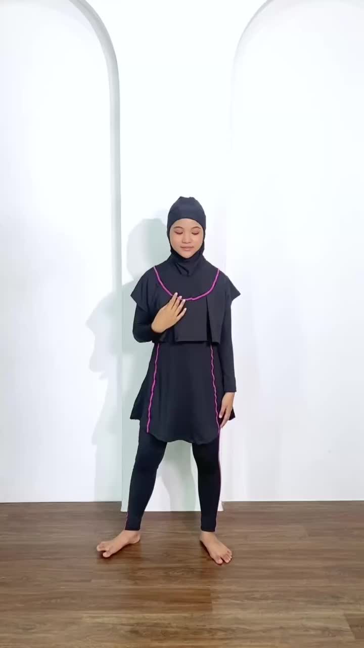 Baju renang anak muslim syar'i usia 9-15 tahun baju renang muslimah setelan baju renang bahan premium Remaja Wanita