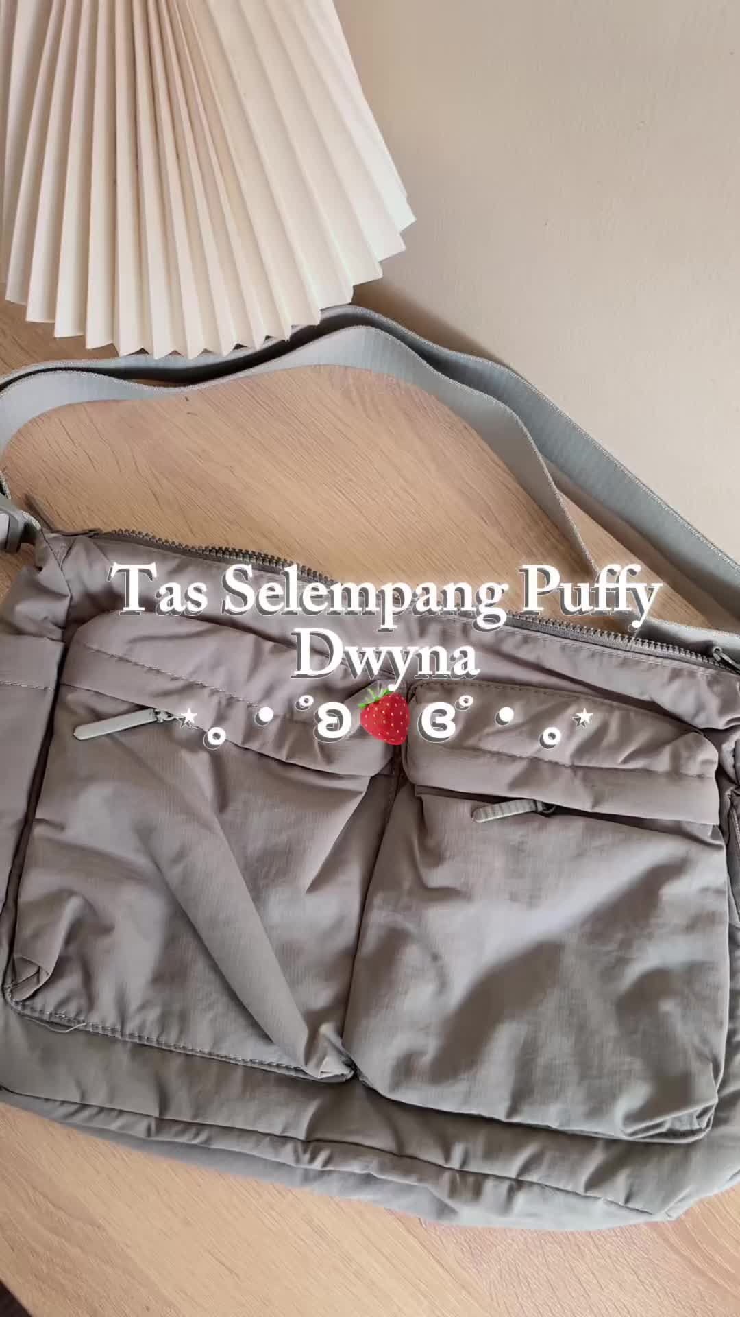 Tas Selempang Puffy Nilon Terbaru UNIQ Tas Bahu Kain Kantor Kerja Kuliah Kualitas Import TB042 DWYNA