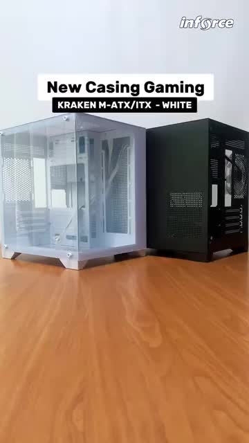 INFORCE PC GAMING CASE KRAKEN BLACK WHITE TEMPERED GLASS