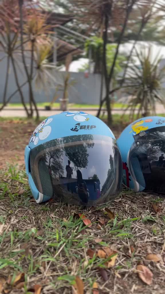 Helm Anak Karakter Kartun Motif Lucu Dino Kaca Motorcycle