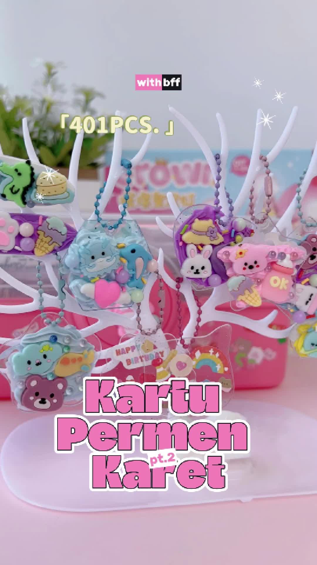 【COD】856 PCS DIY Guka Set DIY Gantungan Kunci Set DIY Gooka Keychain Set Mainan DIY Keyring Gooka Card Sticker Set lem alat toys Anak Perempuan Hadiah Kado Kotak
