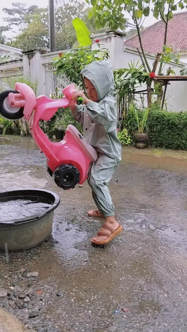 JAS HUJAN ANAK JUMSUIT USIA 1-6 TAHUN RAINCOAT MANTEL HUJAN ANAK BAHAN PVC ANTI REMBES KUAT ELASTIS