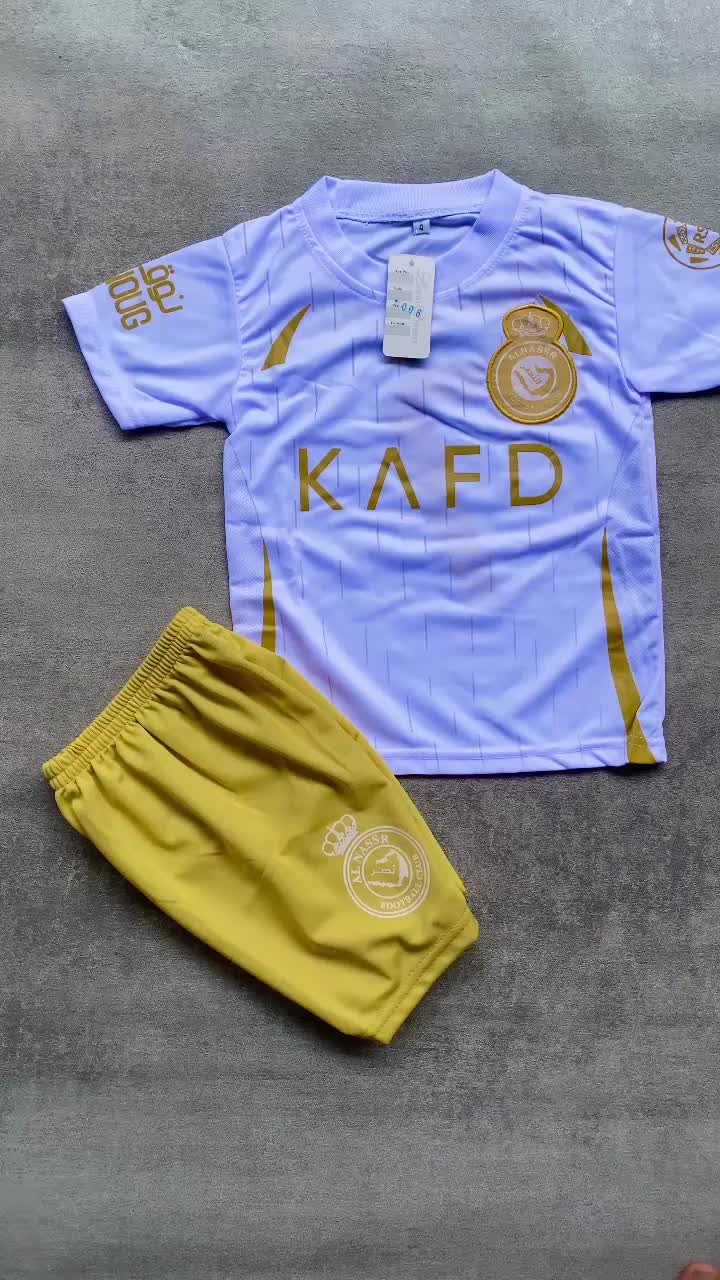 Setelan baju jersey bola anak laki-laki model al nassr terbaru baju bola anak terlaris keren 2025
