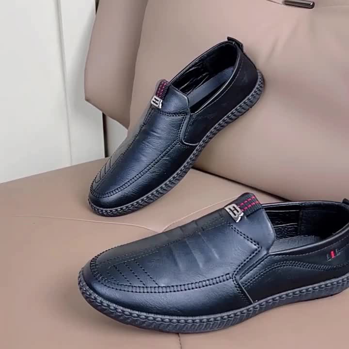 Techdoo Sepatu Pantofel Formal Pria Sepatu Slop Kulit Cowok Casual Shoes Men Kerja MC446