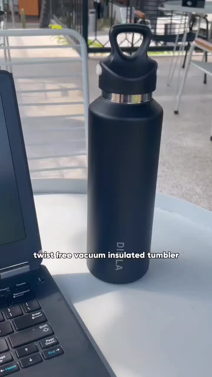 [FREE NAMA STIKER HURUF & SIKAT] DIMLA TWISTFREE 600ML. Tumbler Tahan Dingin 24JAM SUS316 FoodGrade BPA FREE. Baja Tahan Karat. Botol Air Minum Olahraga. Vacuum Insulated Bottle