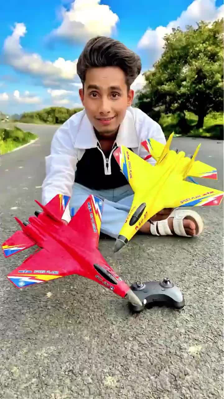 Hadiah untuk Anak-Anak Selama Ramadhan Baterai gratis F22 pesawat remote control Pesawat Amfibi Mainan LED Mainan Airplane Toy RC Pesawat Terbang merah/ biru Kontrol Baterai Toys