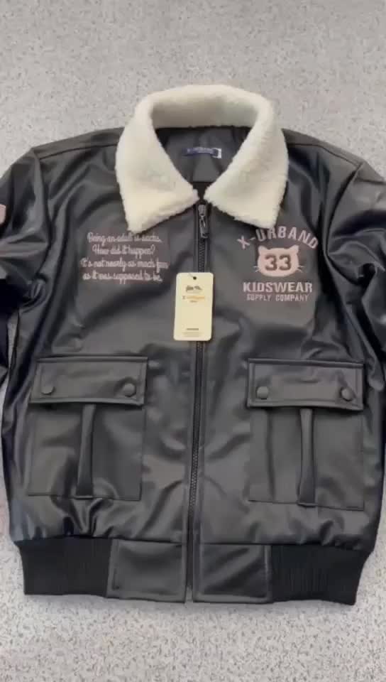 X Urband absolut jaket Bomber kids leather ft Sherpa