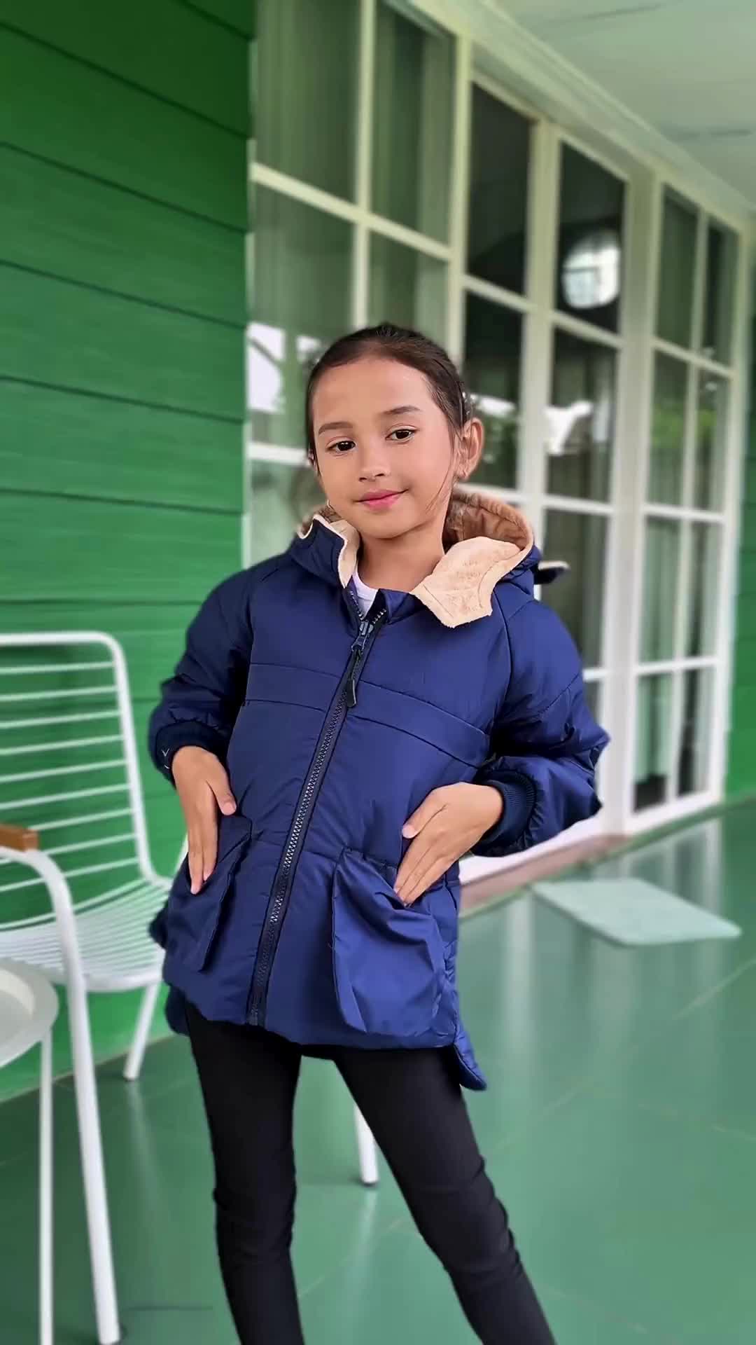 Jaket Winter Anak Laki-Laki Perempuan Model Hoodie Kelinci Lucu Usia 1-12 Tahun Parasut