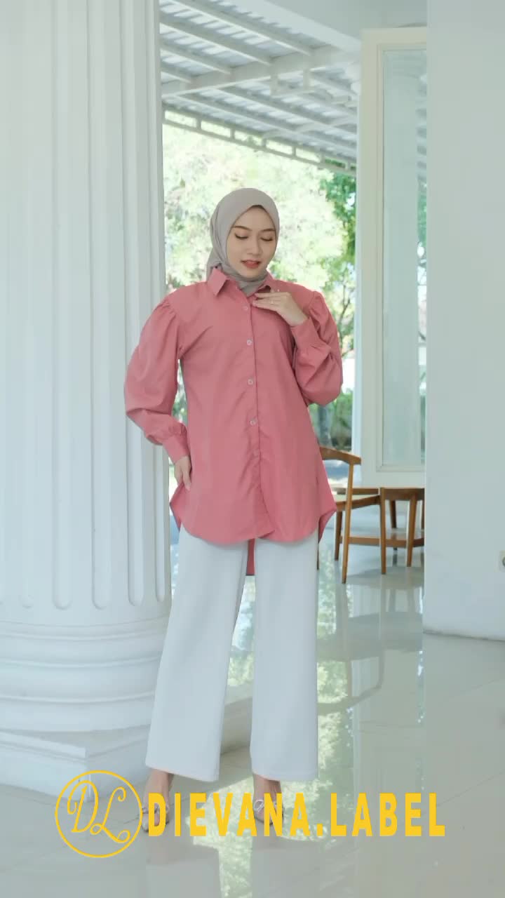 ATASAN OVERSIZE WANITA KEMEJAN POLOS KEKINIAN BIGSIZE MUAT BB 50-125KG