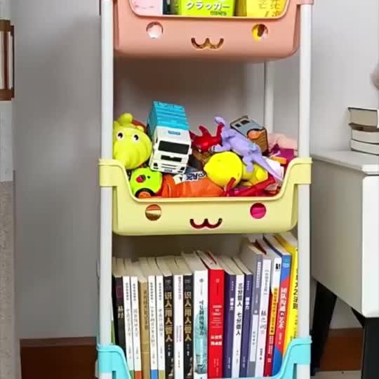 【COD】Tidy House 50%OFFRak Susun Serbaguna Makanan Ringan Rak Dengan Roda Susun Homes Toy Storage Anak Rak Buku Rak Dapur Save Mall Rak penyimpanan kartun rak penyimpanan barang bayi/rak buku mainan boneka anak/rak penyimpanan multifungsi kamar mandi