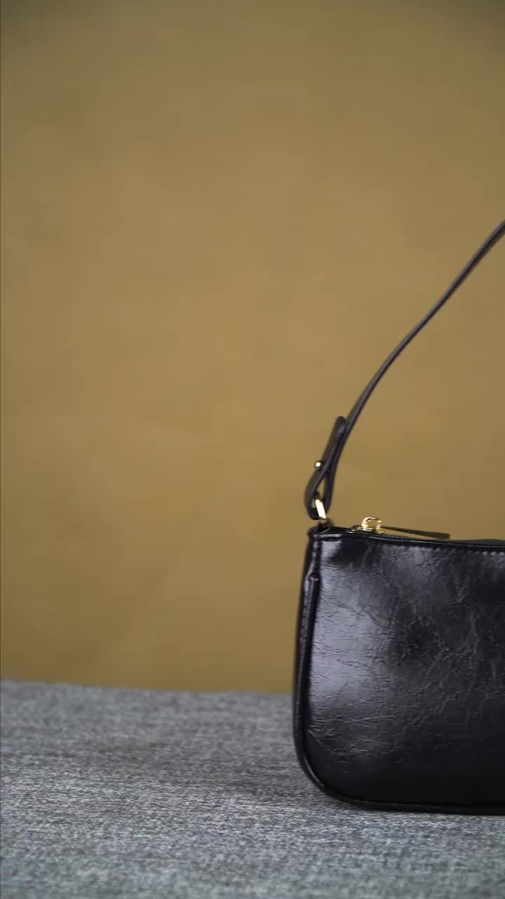 HONYAN LIVE Tas Wanita Belva Shoulder bag Kulit Sintetis Resleting Import Tas Bahu Wanita Kekinian