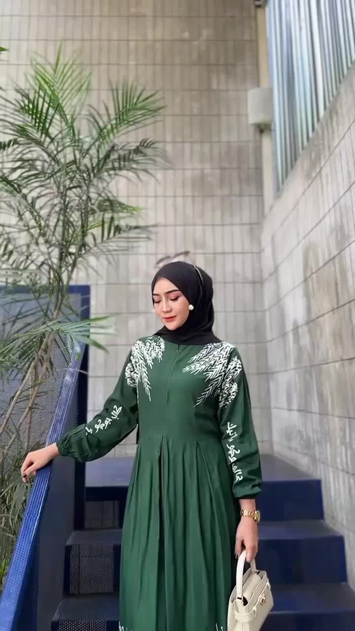 Gamis Twill Ori Modern Jumbo Pb 138 Busui - Wudhu Friendly-Batik Cantik