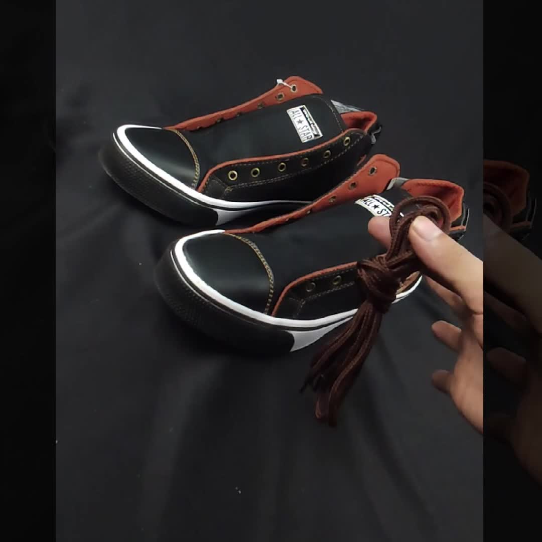 Sepatu Pria Boot Canvas Working Boots Shoes Kerja Hitam Black