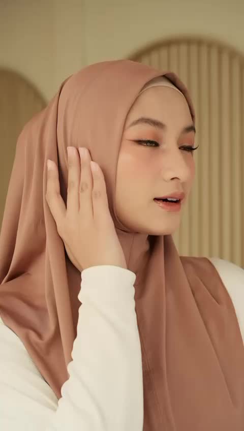 Bergo Hijab NON PED Ukuran M Hijab Daily Hijab Kerudung Instant Nyaman kerudung instan kekinian jilbab instan wanita Simple Casual Muslim Panjang Busa Variasi Syari Pad