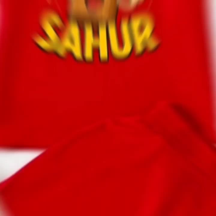 Setelan Anak Usia 1-5 Tahun Motif Tung Tung Sahur Baju Laki Perempuan Size 2-6 Bahan Kaos Adem Nyaman Parsel