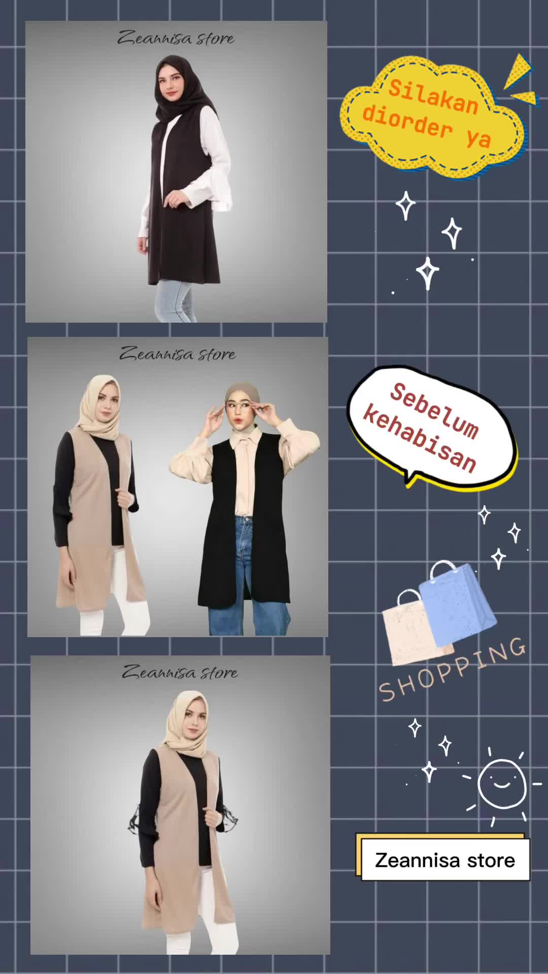 OUTER PLAIN ROMPI WANITA KEKINIAN CRINKLE AIRFLOW TANPA LENGAN