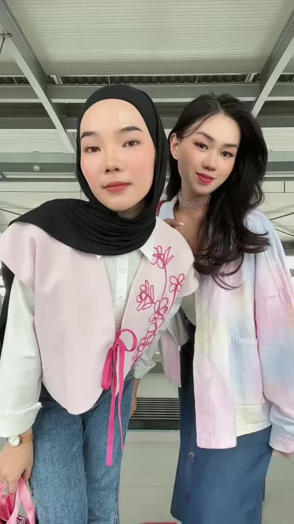 Pakepakaii X Mayasi Vest Sakura Vest Wanita Rompi Top Wanita Rompi Samping Atasan Crop