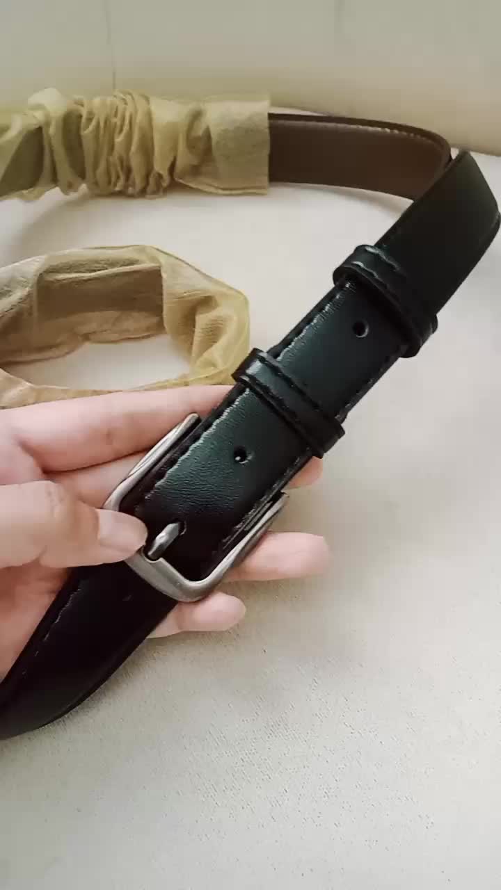 Gesper Anak Kulit Sintetis Doubel Side Hitam Coklat AN009 - Fashion