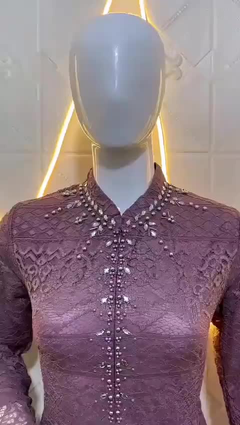 Rohmah Kebaya - Setelan Kebaya Tunik Sanghai Brukat Payet / Kebaya Tunik V Payet / Kebaya Tunik Kurung Brukat Busui