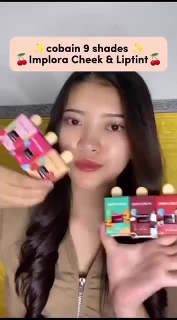 (BPOM) IMPLORA Cheek & Lip Tint /Liptint /Ice Cream 5.5gr Gloss Lipstick