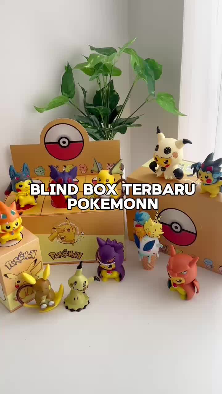 [randomfinds]  Blind Box Pikachu Karakter Lucu / Cute Character Action Figure / Mainan Karakter Dalam Kotak / Kids Toy Toy