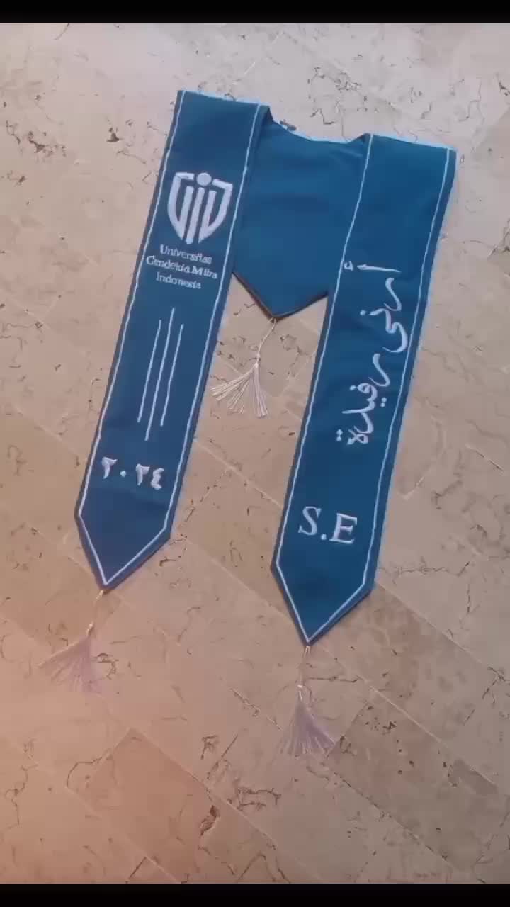 Selempang Wisuda / Sidang / Kuliah Model Yoke