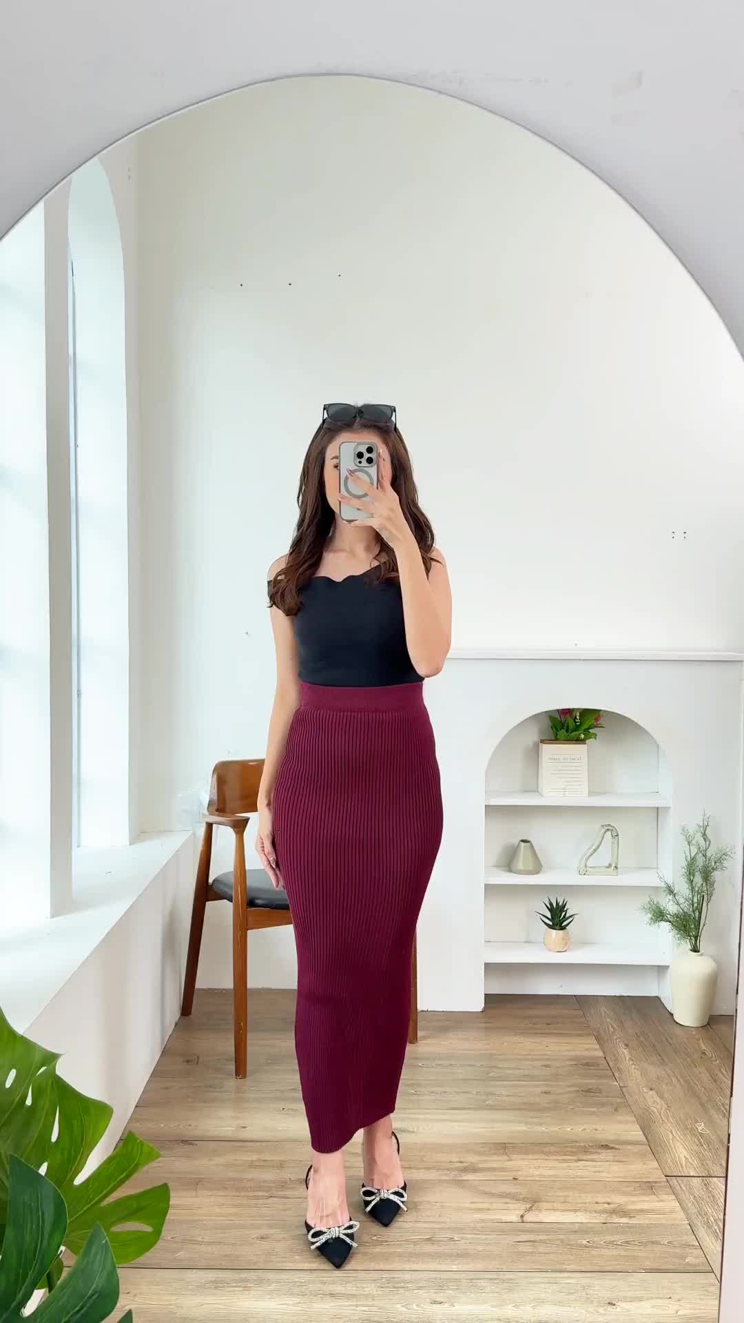 Lily Skirt | Rok Span Knit Rajut - Rok Midi/Panjang