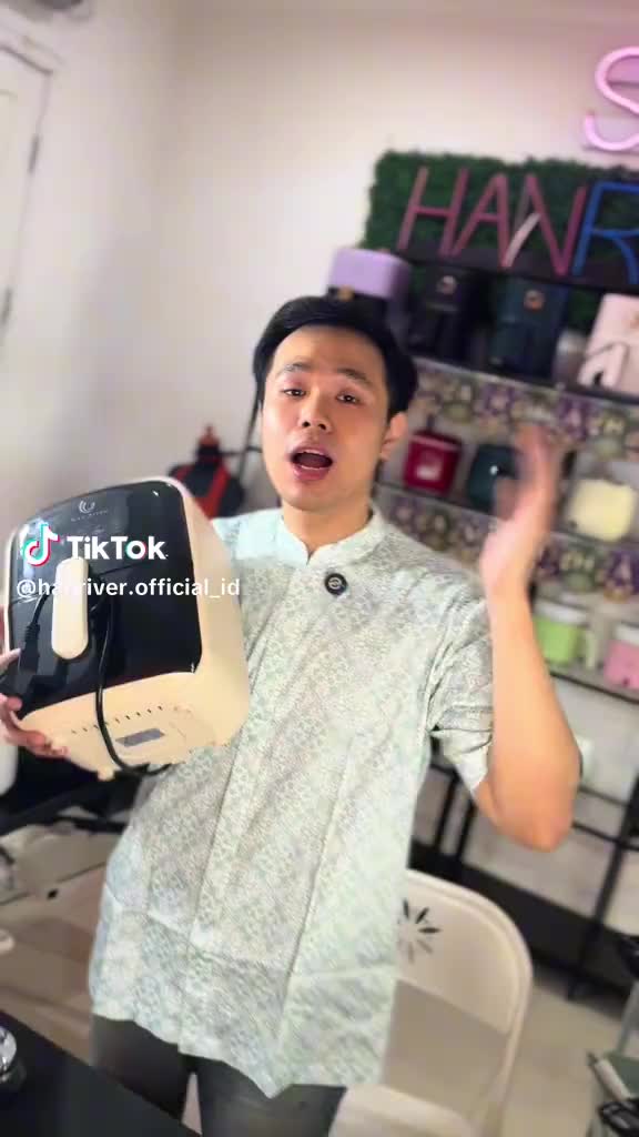HAN RIVER Air Fryer 4.2L Multifungsi Wajan Anti Lengket Bebas Minyak Low Watt 800 Watt Airfryer