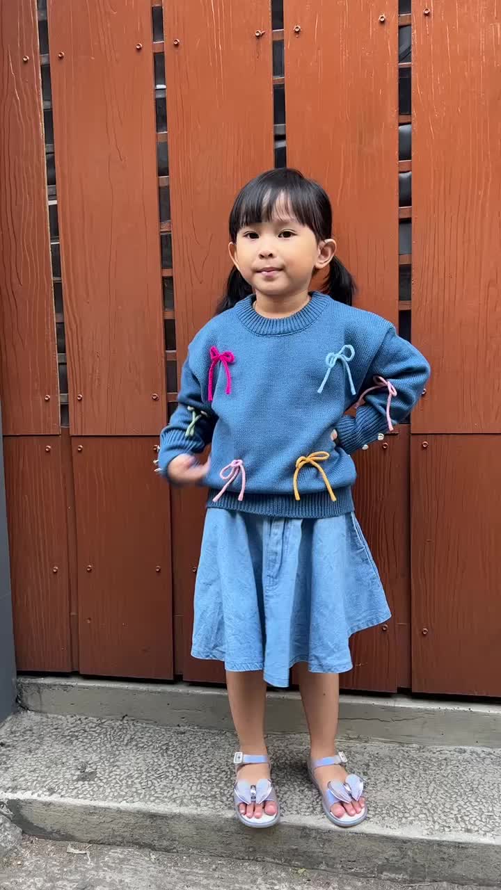 Sweater Anak Perempuan Pita usia 2-10tahun