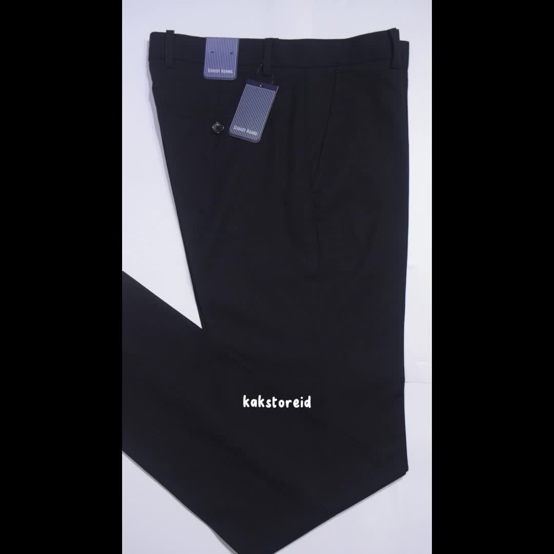 Celana Kerja Kantor Formal Hitam STANLEY ADAMS Celana Bahan Varian Slimfit dan Varian Reguler #Celana murah Panjang Pria Melar Kain
