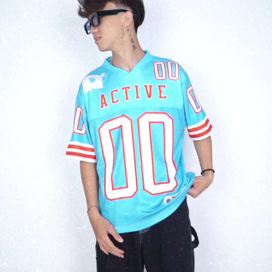 RZQ / 18 / NUMBER SERIES / Streetwear / Jersey / Oversize / Boxy Fit / Retro / Vintage / Music / Musik / Rugby / y2k / Bloke Core / Korea / nfl / Band / Hockey